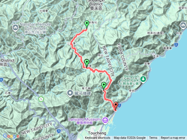 北勢溪、灣潭、烏山越嶺、坪溪、石硿5條古串接走，昨日看氣象報導下雨機率只有10%，以為雨不會下沒想到