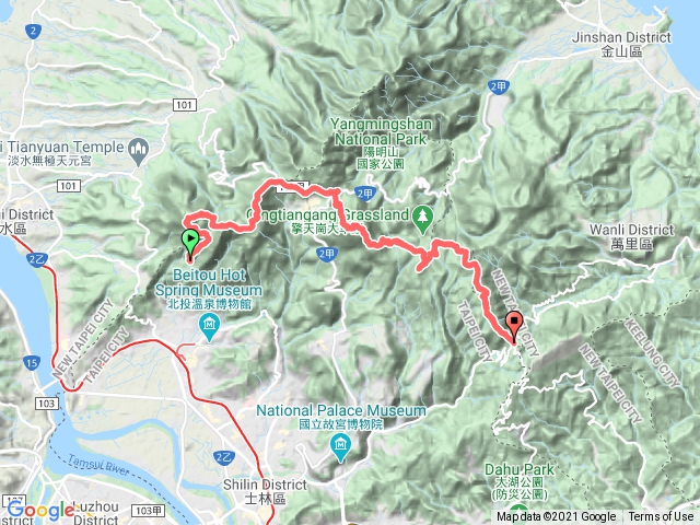 20210119陽明山東西大縱走 西進東出