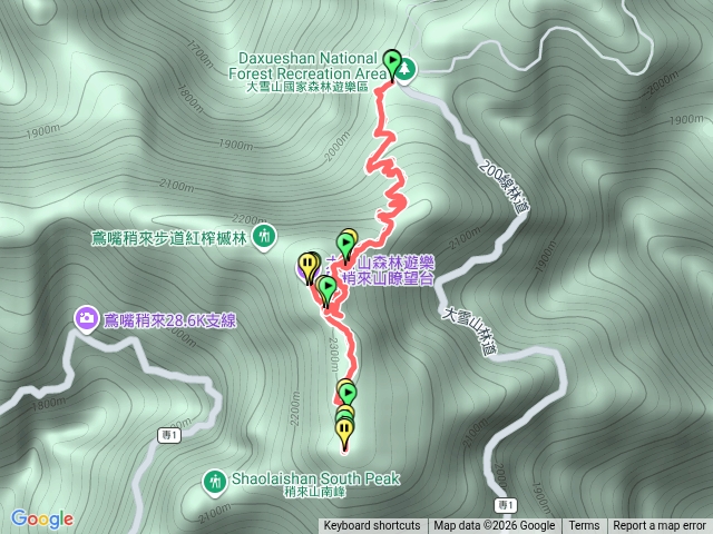稍來山步道，稍來山南峰