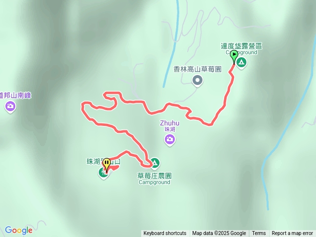 達度垡露營區到珠湖登山口預覽圖