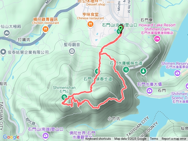 桃園石門山棒棒糖路線預覽圖