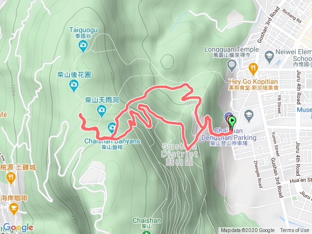 北柴山-北好漢坡-盤榕-雅座-盤榕-四顆榕-停車場