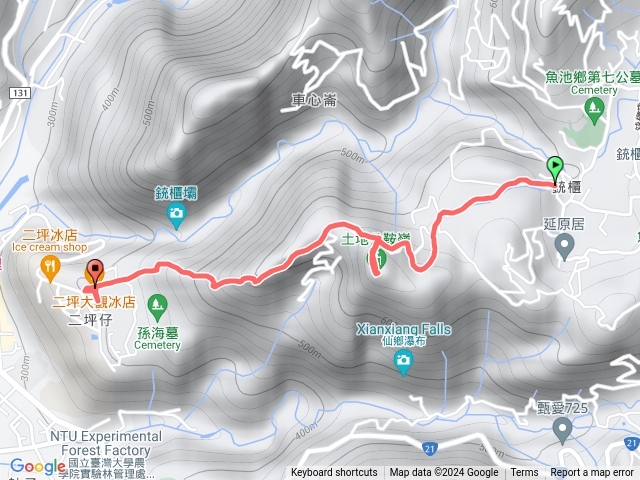 水沙漣古道-二坪山（標示路點）