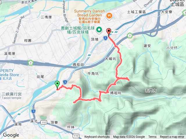 三峽長壽山前峰、長壽山、土城大暖尖山預覽圖
