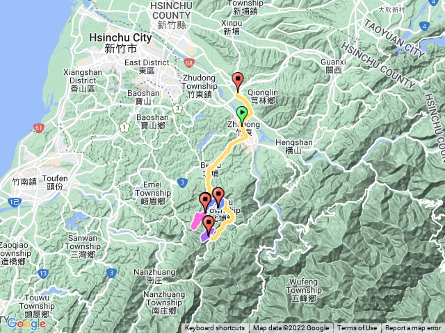 峨眉北埔~雙石連走(石岡山石硬山)加雙坪連走(焿寮坪山內大坪山)附車行路線