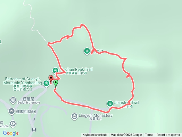 觀音山大崩壁上切小路下