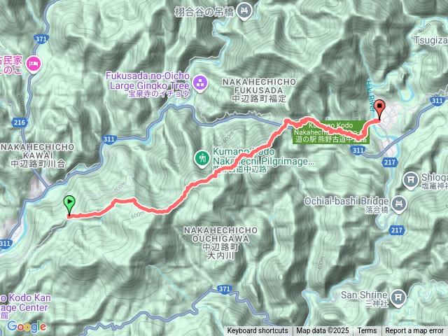 熊野古道瀧尻到近露