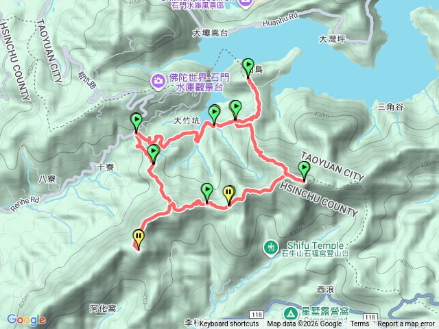 福大山彩和山油井窩山石牛山蓬萊仙島（最後回程左上小路不好走）預覽圖