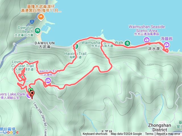 基隆情人湖，大武崙山，外木山，海亀岩