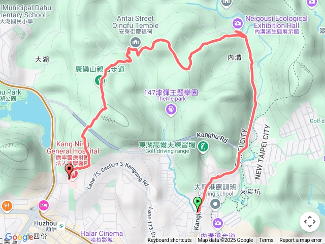 東湖國中到康寧醫院不撿山頭