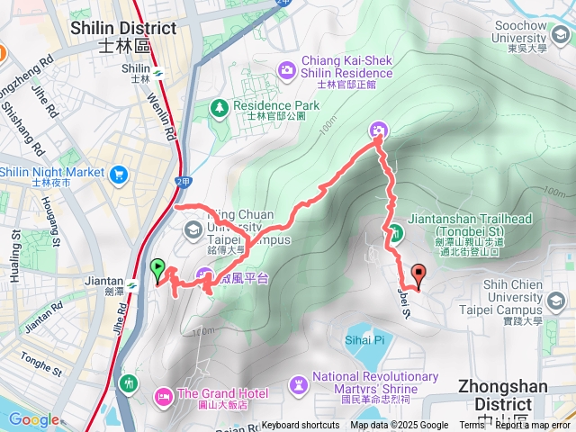 劍潭山(圓山水神社-毋忘在莒-通北街口)