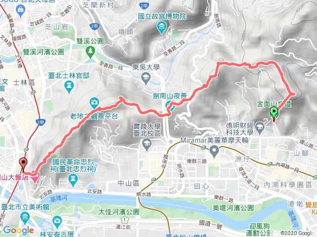 金面山。文間山。劍潭山