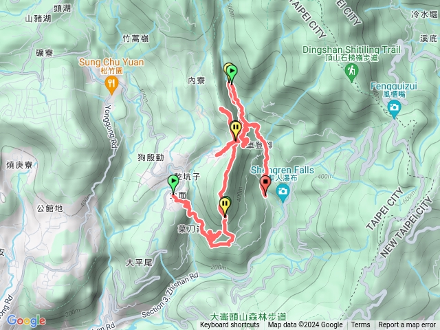 鵝尾山清風亭新圳頭山平頂古圳溪和宮