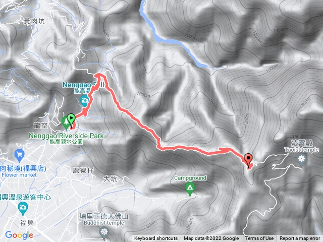 2022-11-30 能高親水公園+能高瀑布+慶安宮+西關刀山北峰 去程