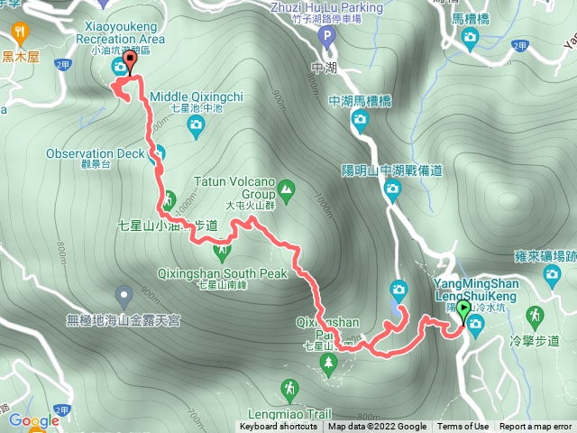 冷水坑下小油坑（七星東峰+主峰