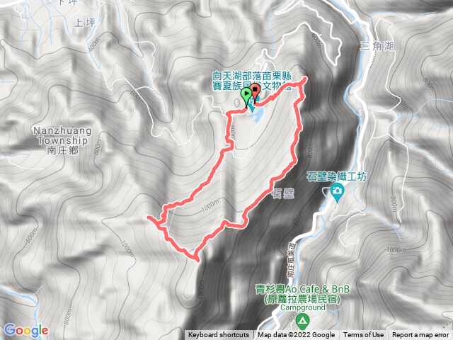 光天山、向天湖、三角湖