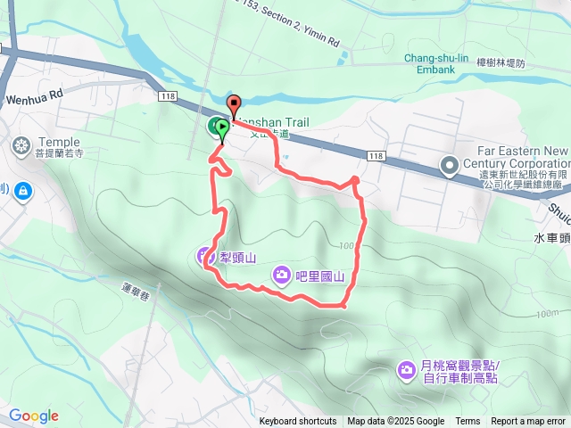 文山步道環狀路線預覽圖