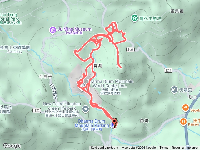 金山法鼓山園區環形縱走連走竹子山腳山