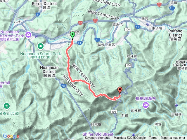 環台北天際線四腳亭越嶺：粗坑-碇內砲台-龍門山(野牛7)-五分山-瑞平公路☆五連峰預覽圖