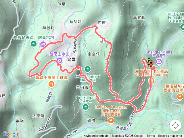 2024-01-28   聖人瀑布～鵝尾山～平菁街42巷O繞