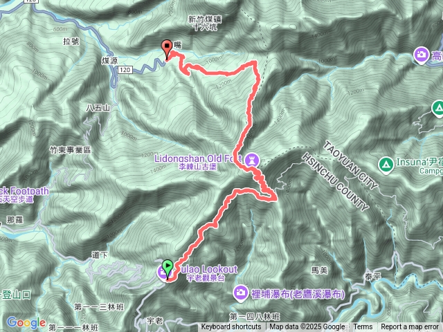 李棟山北稜大砲路隘勇線