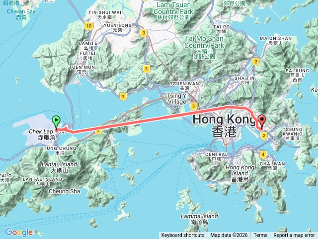2026.03.08香港國際機場往啟德郵輪碼頭軌跡