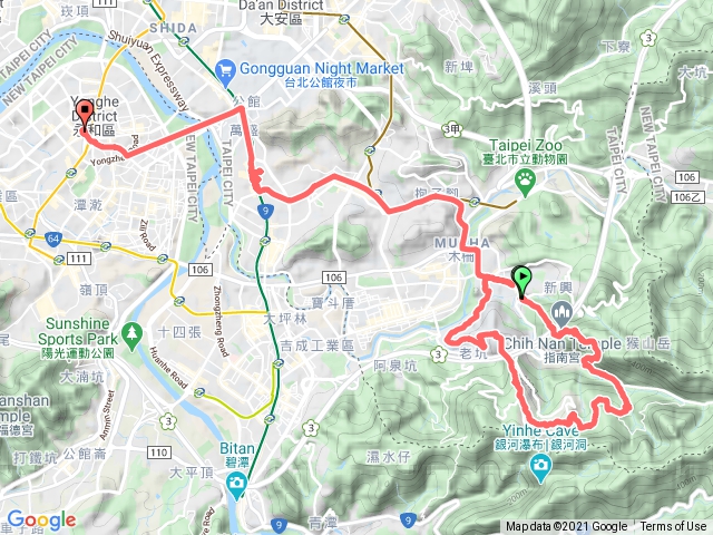 2021年臺北大縱走：尋寶任務臺北大縱走第七段：名門社區公車站至飛龍步道202101302258