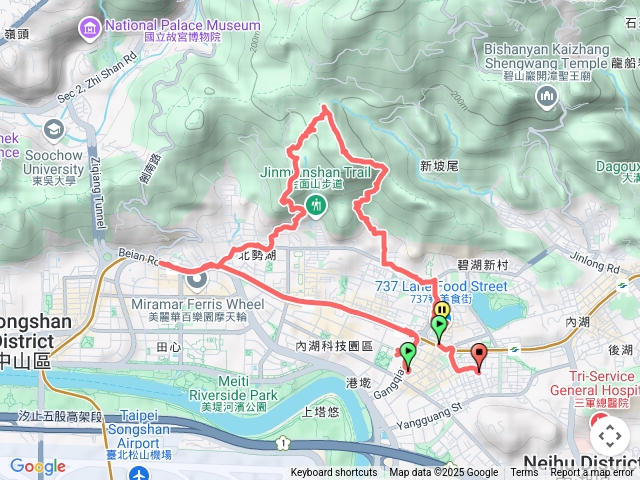 小金面山、西湖山、論劍山、金面山、剪刀石山