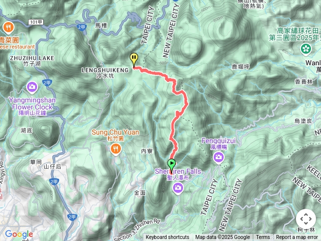 小18公車終站-五指山北峰-杏林山-石梯坪-擎天崗