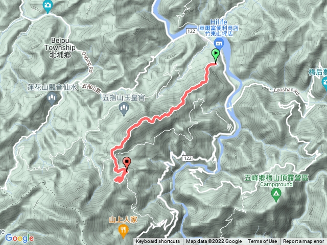 五峰天際線上坪到鵝公髻山登山口