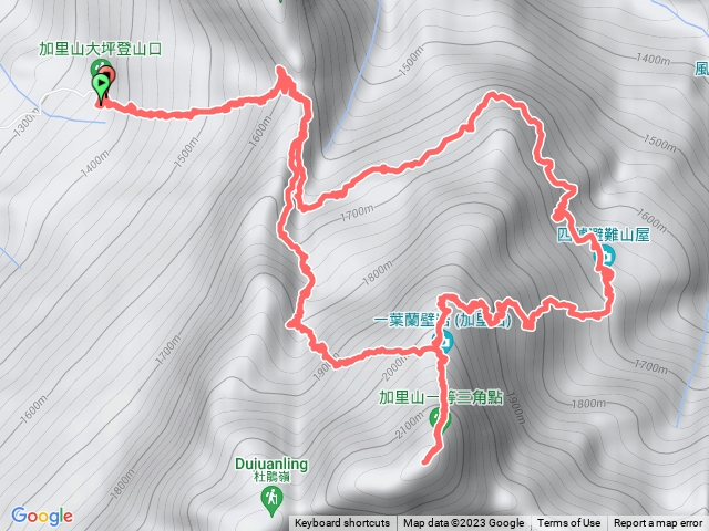 大坪山登山口之加里山