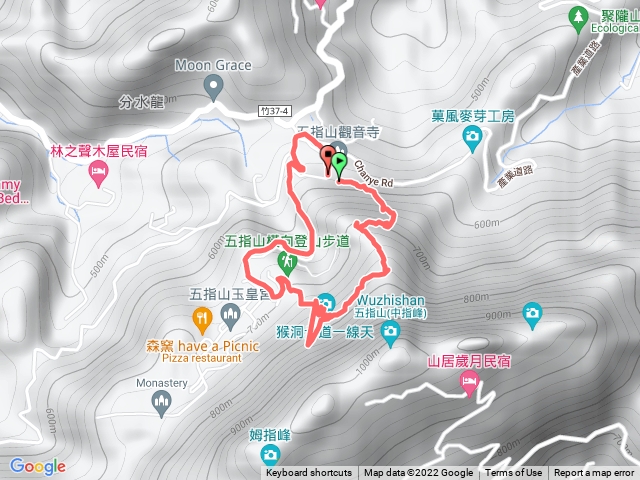 五指山登山步道 往 石龜岩 和 猴洞一線天