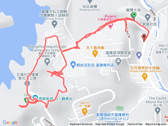 樂利山金龍湖路線預覽圖