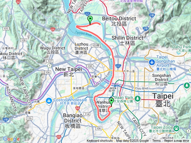 2025臺北大縱走第八段Part1:馬場町至社子大橋 來回 20251027