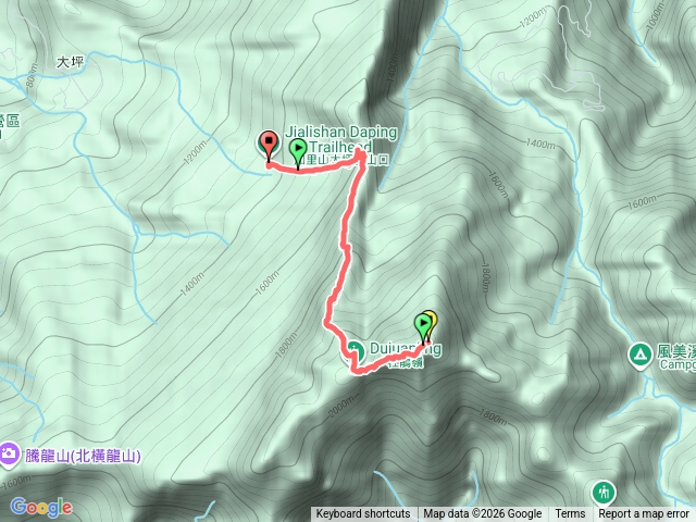 大坪登山口-杜鵑嶺-加里山