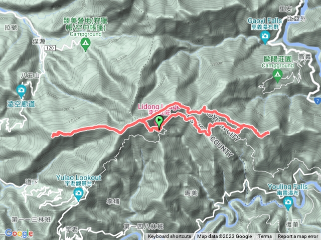 李棟山+大混山+馬望曾呂山=李大馬縱走預覽圖