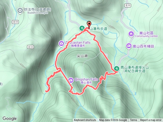 老梅瀑布青山瀑布尖山湖步道預覽圖