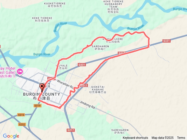 布爾津河堤農園、津河公園