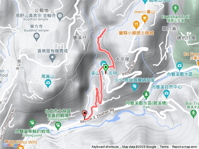 溪山瀑布 溪山百年水圳古道