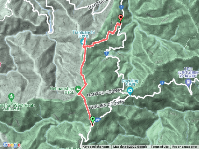 1110507 合歡北峰下天巒池登武法奈尾山出將軍廟