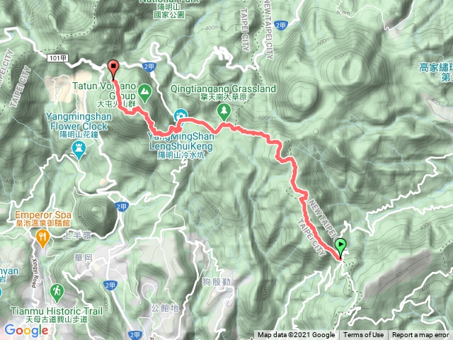 風櫃口-頂山-石梯嶺-冷水坑-七星山-小油坑