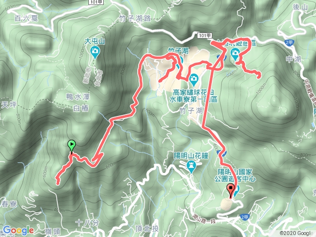 中正山、竹子湖步道、七星池(後半段機車忘記關記錄)
