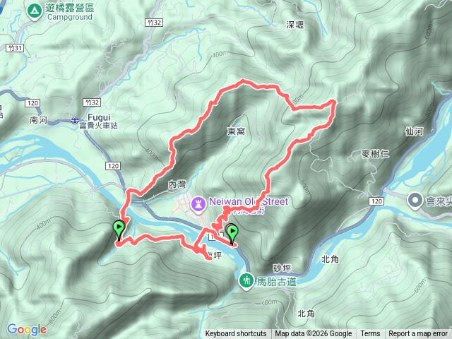 內灣，麥樹仁，白石湖三山O繞預覽圖