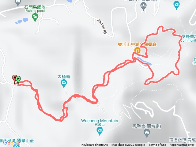 70號登山口-直上山中湖-繞湖一大圈-原路折返
