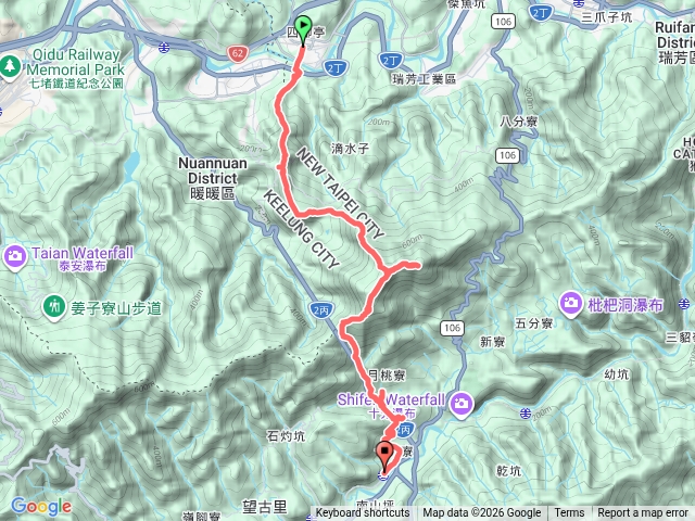 四五十縱走（四腳亭車站→五分山→十分車站）（新北瑞芳平溪）