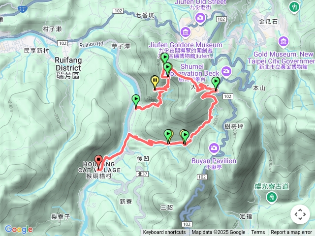 20250504 粗坑口公車站 小粗坑步道 粗坑山 山神廟 小粗坑山 保線路 露頭 大粗坑步道 天梯 昇福坑 猴硐火車站