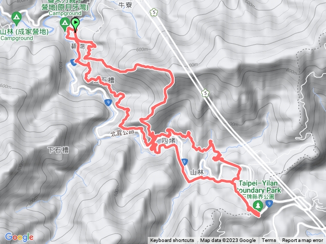 2023-10-15 碧湖宮-四堵山-山林站-四堵古道溪畔路線-四堵苗圃步道-石牌縣界公園(來回)-淡蘭古道南段出護管所(雙8規劃路線)預覽圖