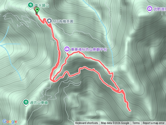 桌社林道，過坑山東東峰景觀平台步道