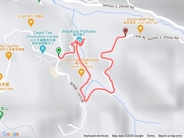 貓空鐵觀音推廣中心到公車圓山站