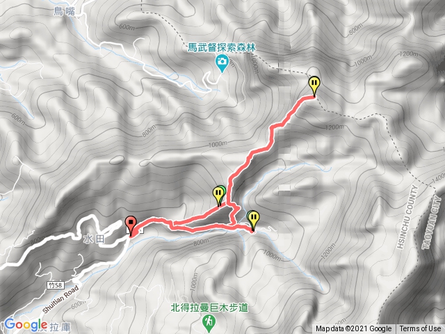 鴛鴦谷入口-第一登山口-外鳥嘴山-鴛鴦谷瀑布（嘿嘿嘿）